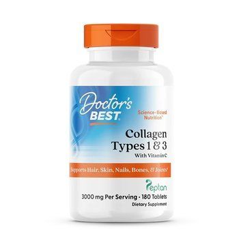 Колаген - Doctor&rsquo;s Best Collagen Types 1 & 3 with Vitamin C 180 таблеток 753950002043 фото