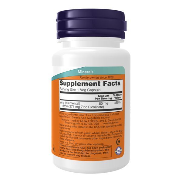 Zinc Picolinate 50mg - 120 vcaps 2022-09-0124 фото