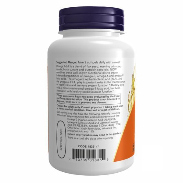 Omega 3-6-9 1000 mg - 250 Softgels 2022-10-0409 фото