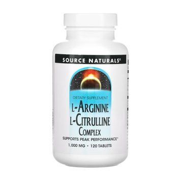 L-Arginine L-Citrulline Complex 1000mg - 120 tabs 2023-10-2701 фото