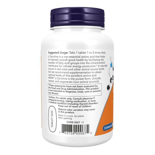 Carnitine Tartrate 1000mg - 100 tabs 2022-10-2540 фото