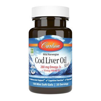 Cod Liver Oil - 100 mini softgels 2023-10-4555 фото