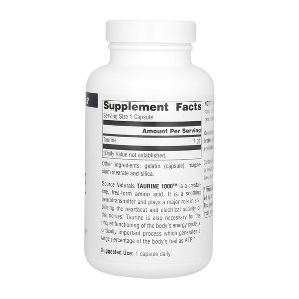 Taurine 1000&trade; 1000mg - 120 caps 2023-10-2703 фото