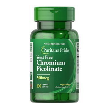 Chromium Picolinate 500 mcg Yeast Free - 100 tabs 100-40-2085430-20 фото