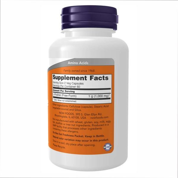 L-Proline 500mg - 120 vcaps 100-91-5917393-20 фото