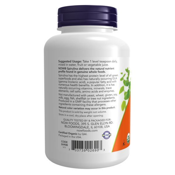 Organic Spirulina Powder - 113g 2022-10-2601 фото