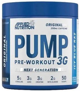 Applied Nutrition Pump 3G, предтренировочный комплекс в порошке, Icy Blue Raz 5056555204979 фото
