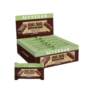 Vegan Double Dough Brownie - 12x60g Chocolate Chip (До 07.25) 2023-10-5509 фото