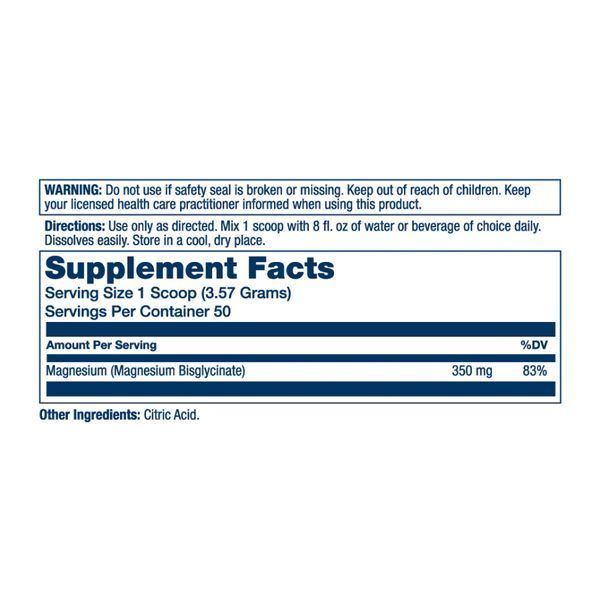 Magnesium Glycinate Powder - 179g Unflavored 2023-10-4693 фото