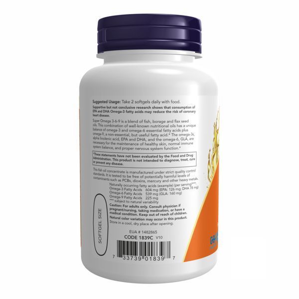 Super Omega 3-6-9 1200 mg - 180 sgels 2022-10-0069 фото