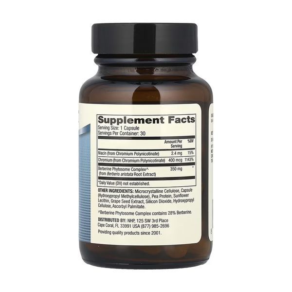 BIOTHIN&reg; Berberine with Chromium - 30 caps 2023-10-5546 фото