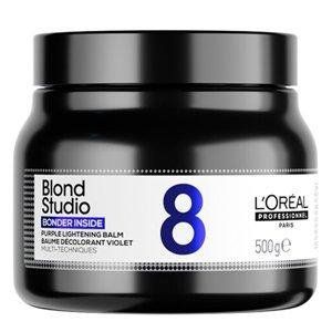 Знебарвлюючий бальзам для волосся L'Or&eacute;al Professionnel Blond Studio 8 Bonder Inside Purple Lightening Balm 500g 30166400 фото