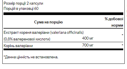 Valerian Root Extract 200mg - 120 caps 2022-09-0929 фото