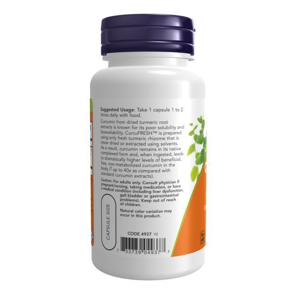CurcuFRESH&trade; Curcumin 500mg - 60 vcaps 2022-10-2657 фото