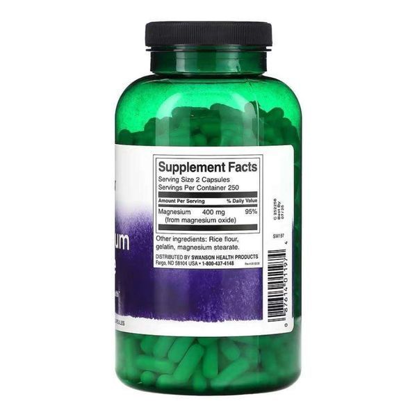 Magnesium Oxide 200mg - 500 caps 2023-10-4069 фото