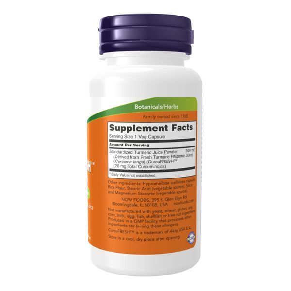 CurcuFRESH&trade; Curcumin 500mg - 60 vcaps 2022-10-2657 фото
