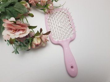Гребінець для волосся Janeke Superbrush Pastel Pink Гребінець (рожевий з білим) 8006060607595 фото