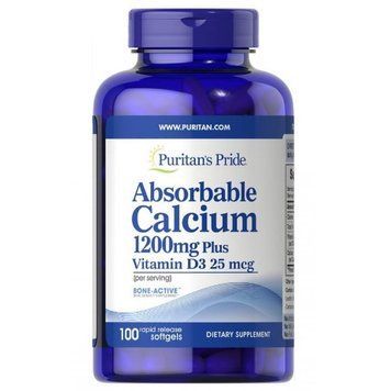Absorbable Calcium 1200 mg Plus vitamin D3 2,5 mg - 100 Softgels 100-34-0611608-20 фото