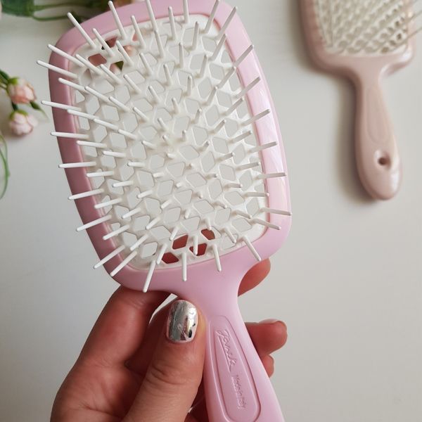 Гребінець для волосся Janeke Superbrush Pastel Pink Гребінець (рожевий з білим) 8006060607595 фото