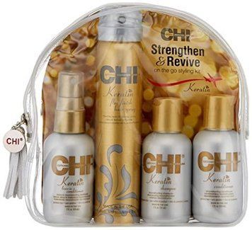 Дорожній набір CHI Keratin Strengthen & Revive Kit 59МЛ + 59 МЛ + 59МЛ +74МЛ 633911813027 фото
