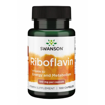 Riboflavin Vitamin B-2 100mg - 100caps (До 10.25) 2023-10-5080 фото