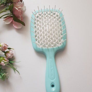 Гребінець для волосся Janeke Superbrush (блакитно-білий) 8006060607618 фото