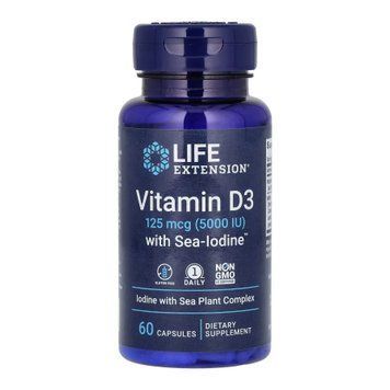 Vit D3 with Sea-Iodine&trade; 125 mcg (5000 IU) - 60 caps 2022-10-1914 фото