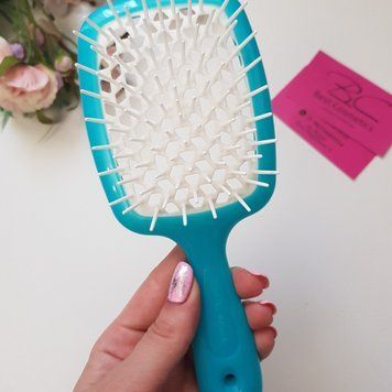 Гребінець для волосся Janeke Superbrush (білий із синім) 8006060608950 фото