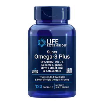 Super Omega-3 Plus EPA/DHA Fish Oil, Sesame Lignans, Olive Extract, Krill Astaxanthin - 120 softgels 2023-10-2658 фото