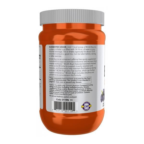 BCAA Big 6 - 600g Grape 2023-10-4516 фото