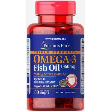 Triple Strength Omega-3 Fish Oil 1360 mg - 60 softgels 100-96-2126853-20 фото