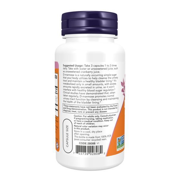 D-Mannose Urinary Support 500mg - 60 vcaps 2023-10-2508 фото