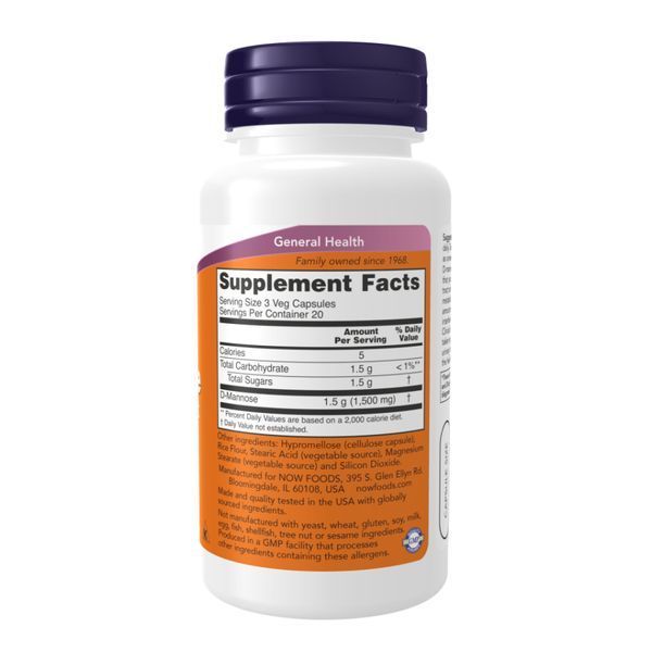 D-Mannose Urinary Support 500mg - 60 vcaps 2023-10-2508 фото