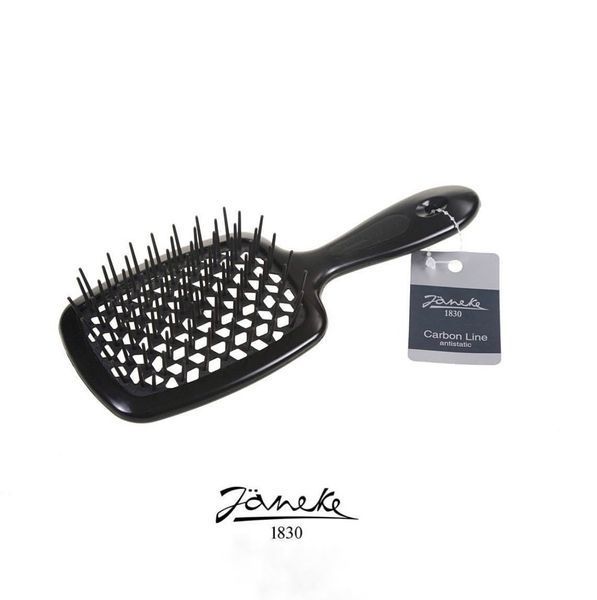Гребінець для волосся Janeke Superbrush Carbon Line (чорний карбон) 8006060445241 фото