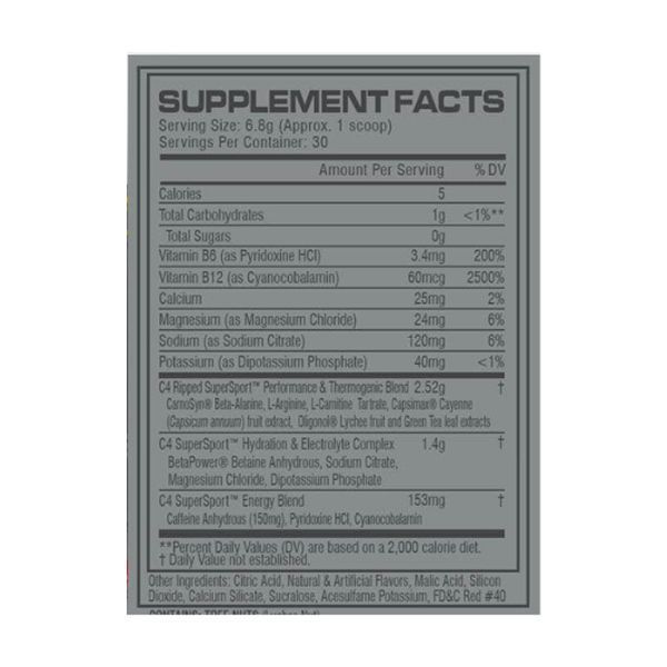 C4 Pre Workout Super Sport - 204g Arctic Snow Cone 2022-10-1830 фото