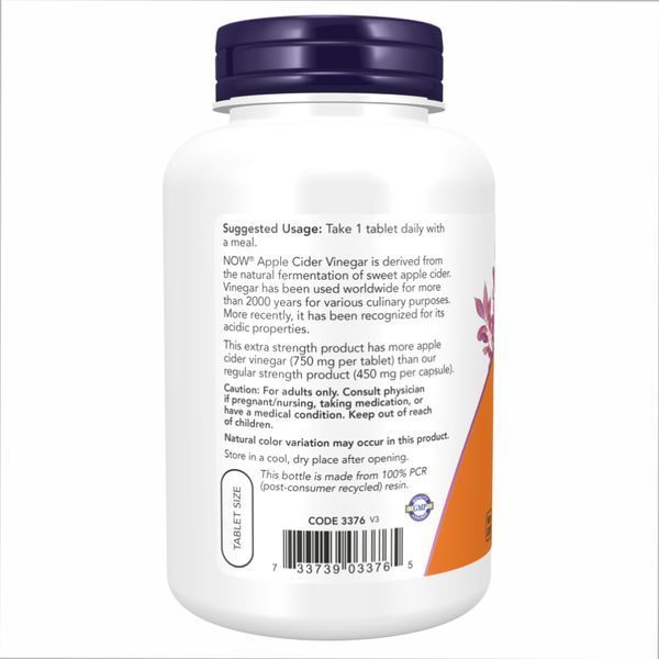 Apple Cider Vinegar 750 mg - 180 tabs 2022-10-0646 фото