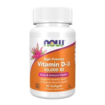 Vitamin D-3 10,000 IU - 30 softgels 2023-10-4727 фото