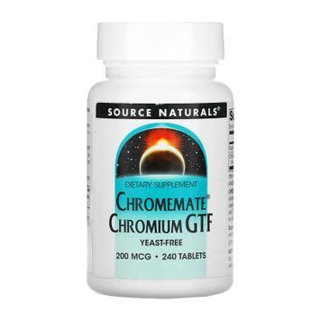 ChromeMate&reg; Chromium GTF 200 mcg, Yeast Free - 240 tabs 2023-10-5275 фото