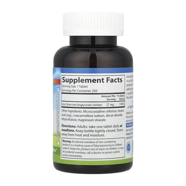Chelated Iron - 250 tabs 2023-10-4570 фото
