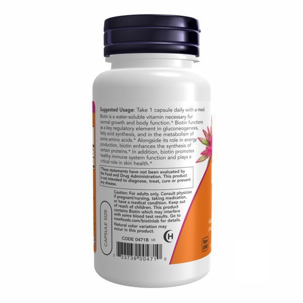 BIOTIN 5000mcg - 60 vcaps 2022-10-0566 фото