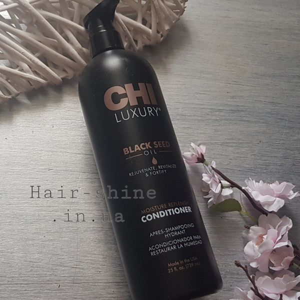 Кондиціонер для волосся з маслом чорного кмину CHI Luxury Black Seed Moisture Replenish Conditioner 739 мл 633911788400 фото