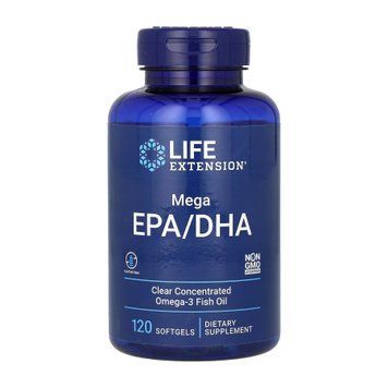 Mega EPA/DHA Omega-3 Fish Oil - 120 softgels 2022-10-1929 фото