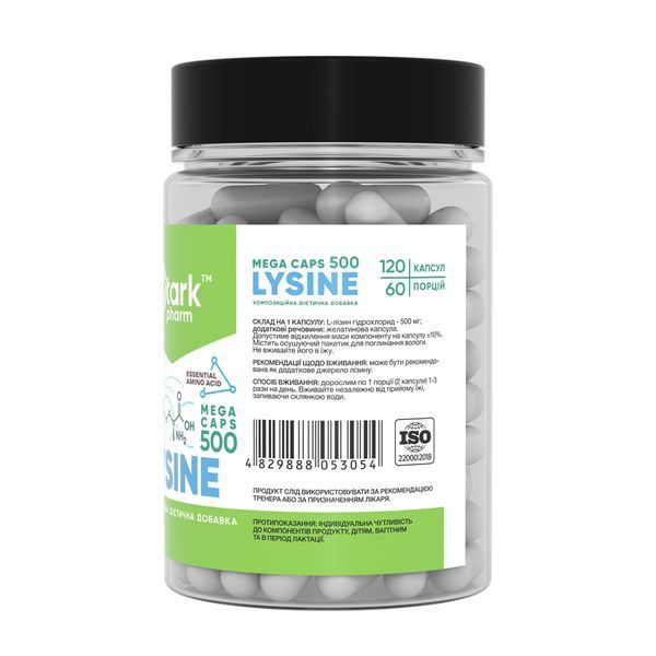 Lysine Mega caps 500mg - 120 caps 2023-10-5483 фото