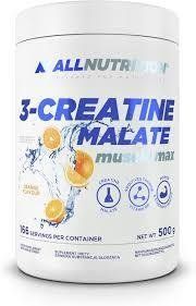 ALLNUTRITION 3-Creatine Malate Muscle Max 500 g, Orange- креатин малат мощный заряд энергии и выносливости 5902837702483 фото