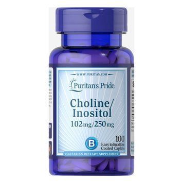 Choline Bitartate Inositol 102mg/250mg - 100 caps 2022-10-1678 фото