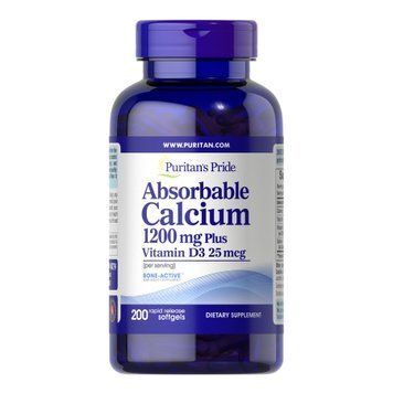 Absorbable Calcium 1200mg Plus Vitamin D3 25mcg - 200 softgels 2023-10-4576 фото