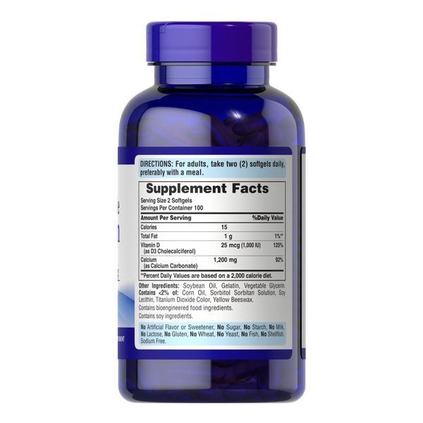 Absorbable Calcium 1200mg Plus Vitamin D3 25mcg - 200 softgels 2023-10-4576 фото