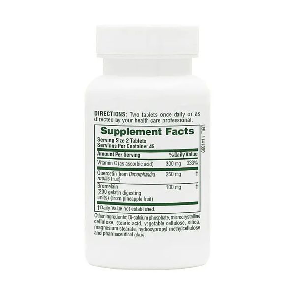 Quercetin + VIT C Bromelain - 90 tabs 2023-10-5225 фото