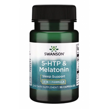 Ultra 5-HTP Melatonin - 30 veg caps 100-36-7389390-20 фото