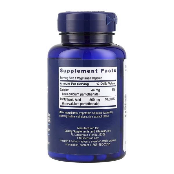 Pantothenic Acid 500 mg - 100 vcaps (До 11.25) 2023-10-5412 фото